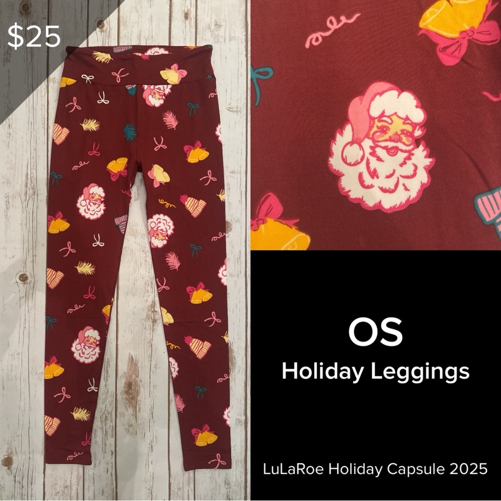 LuLaRoe NEW Leggings Holiday Christmas Capsule 2025 One Size OS Santa